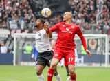 Fussball - 1. Bundesliga - Eintracht Frankfurt - 1. FSV Mainz 05 - 13.05.23,  Almamy Touré (Eintracht), Ludovic Ajorque (Mainz),- Foto: René Vigneron